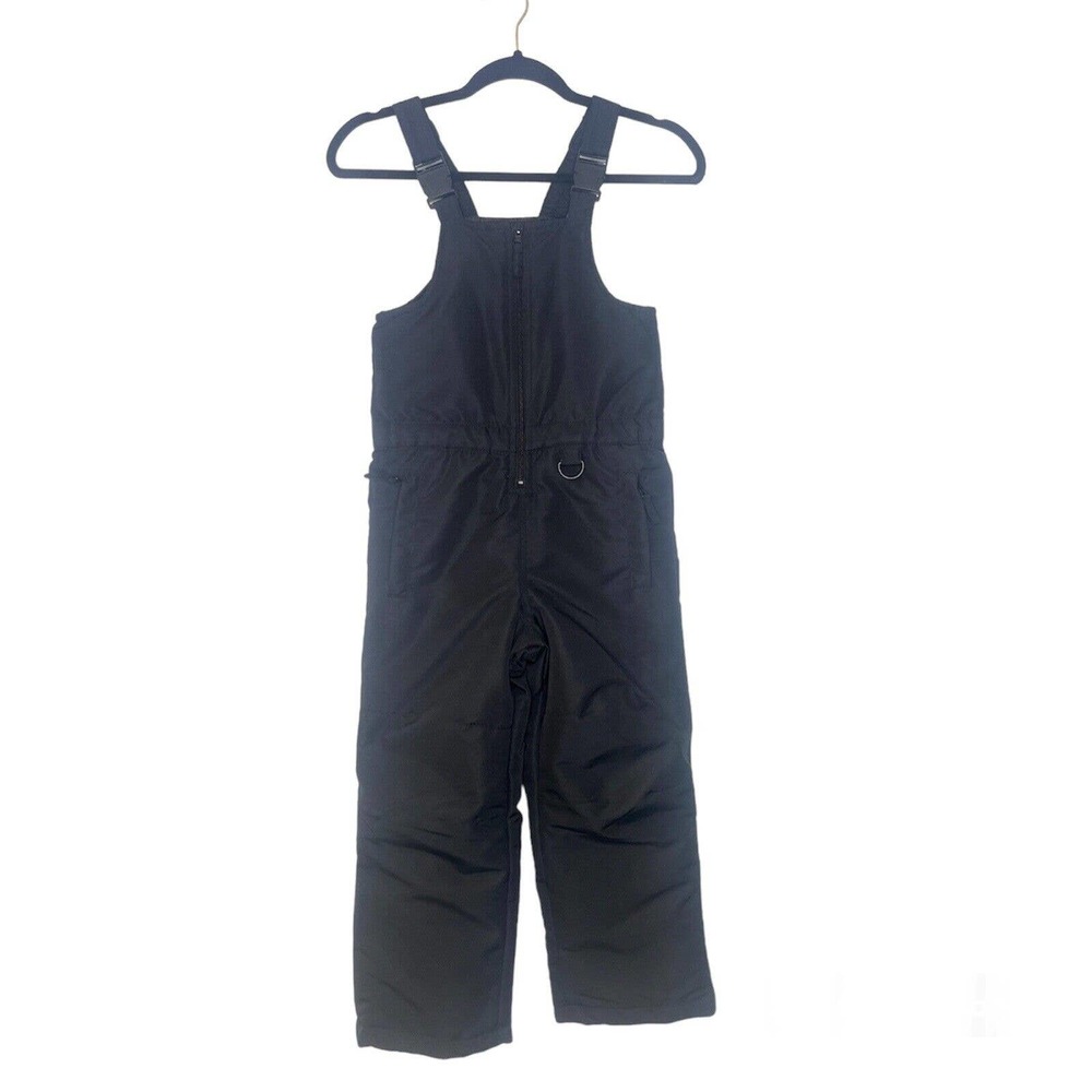 Athletech Black Girls Bib Overalls Snow Ski Pants Winter small (6-7)
